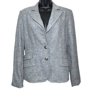Ann Taylor Gray Button Down Blazer